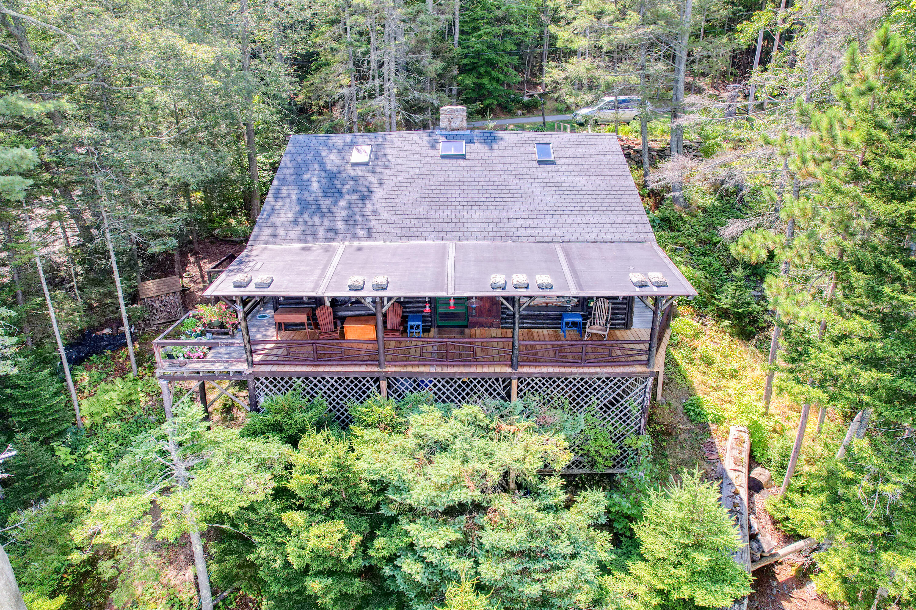 cottage from above