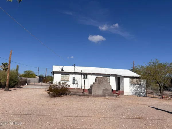 a view of a house with a patio