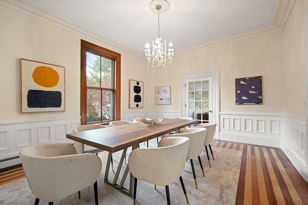 105 Eldredge Street Newton, MA 02458 - Photo 10 of 42 a view of a dining room with furniture and window
