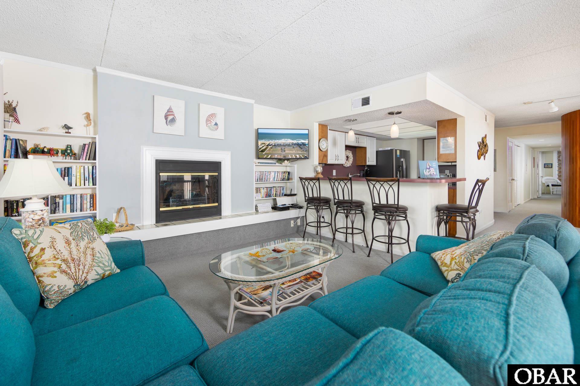 8111 South Old Oregon Inlet Road, Unit B201 Nags Head, NC 27959 - Photo 5 of 35 Electronic Fireplace