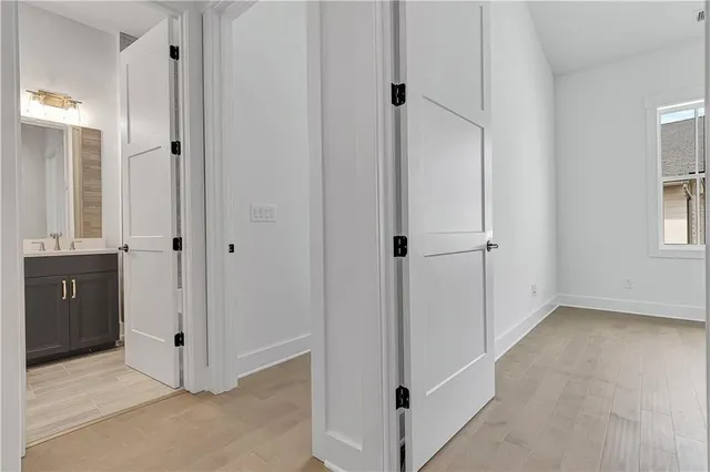 an empty room with a window