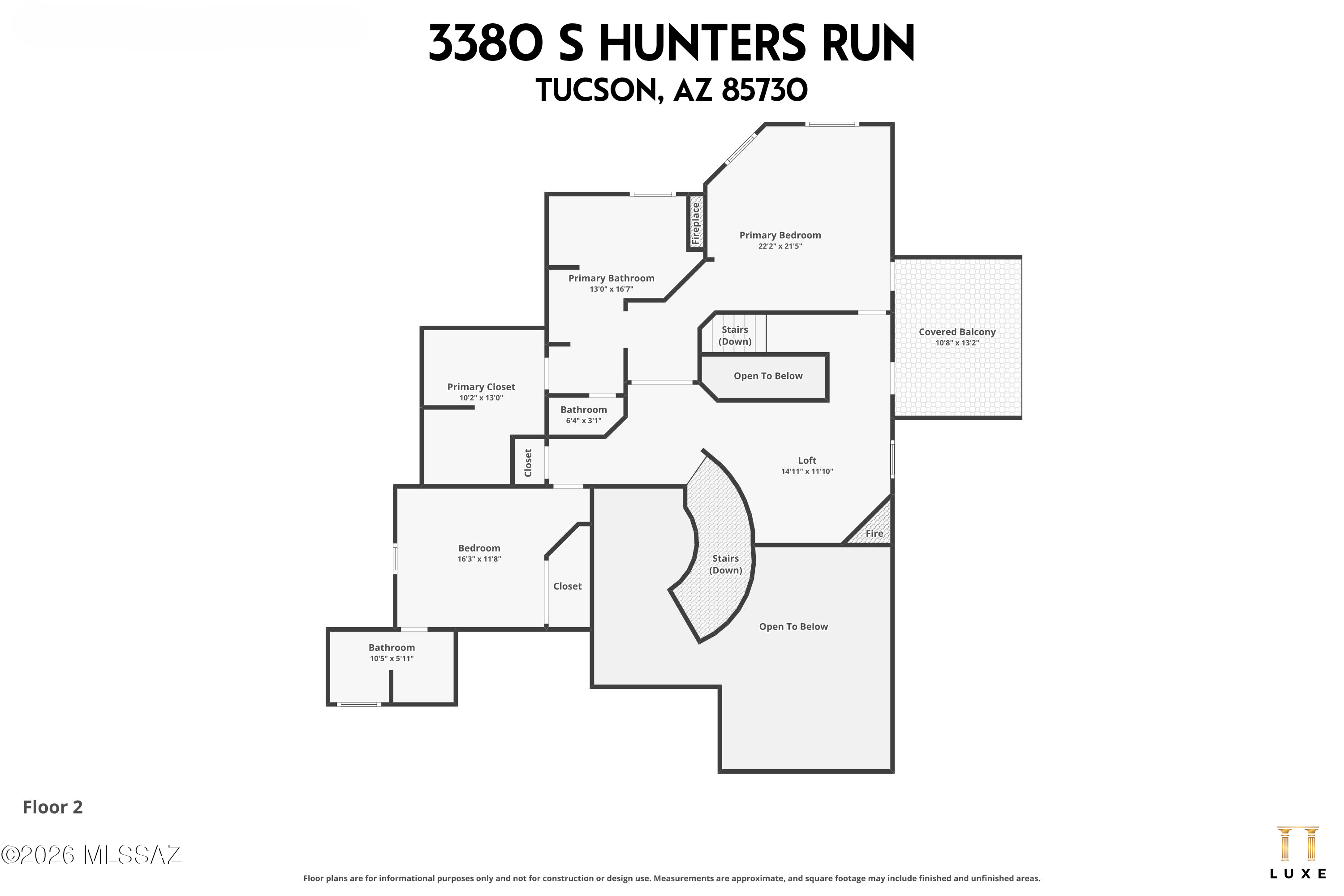 3380 South Hunters Run Tucson, AZ 85730 - Photo 46 of 47 Second Floor