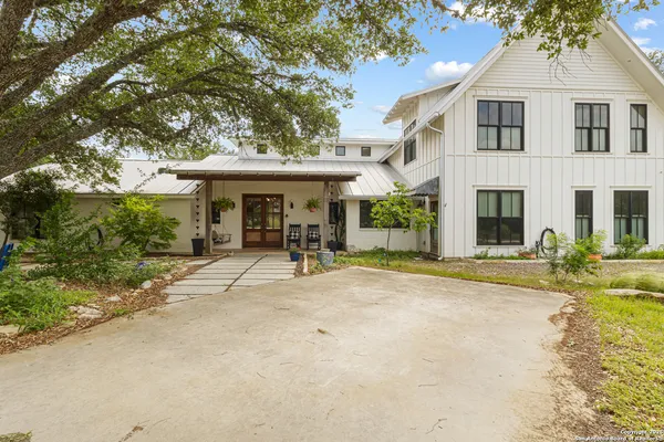 a view of a house with a patio