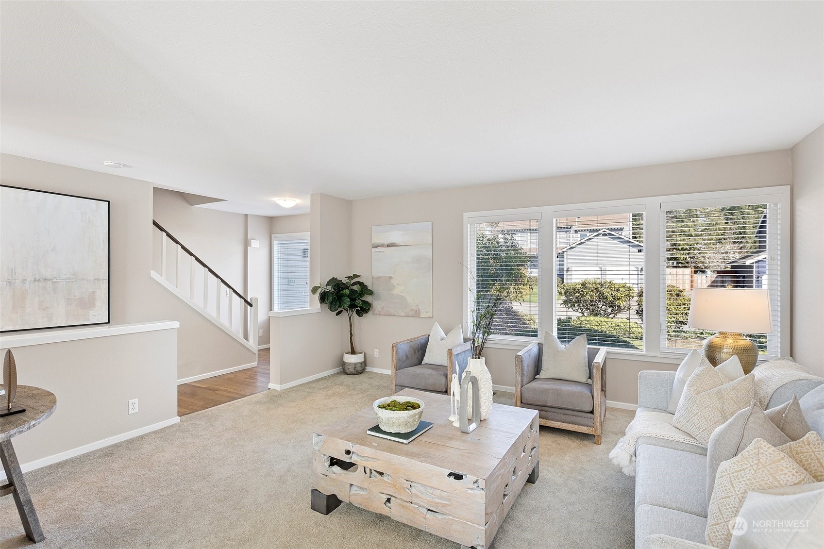 112 236th Place Southwest Bothell, WA 98021 - Photo 6 of 40 a living room with furniture and a large window