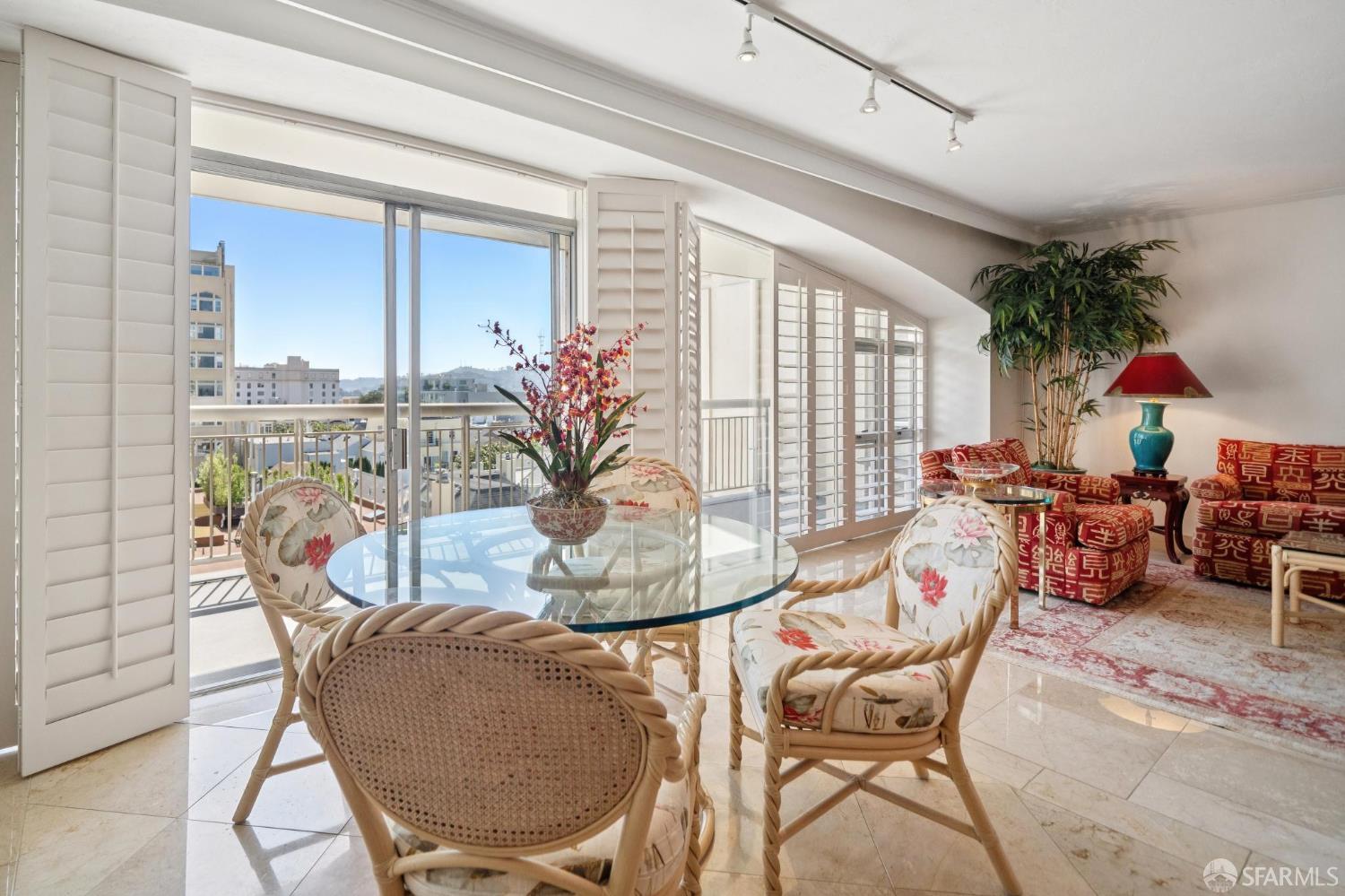 2200 Pacific Avenue, Unit 8E San Francisco, CA 94115 - Photo 3 of 36 a view of a dining room with furniture window and outside view
