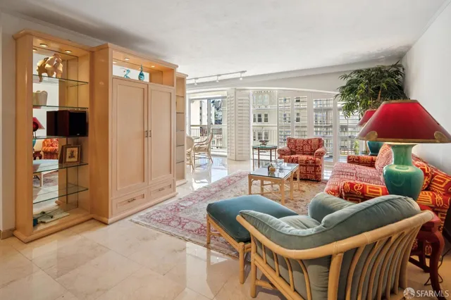 a view of a city from a balcony