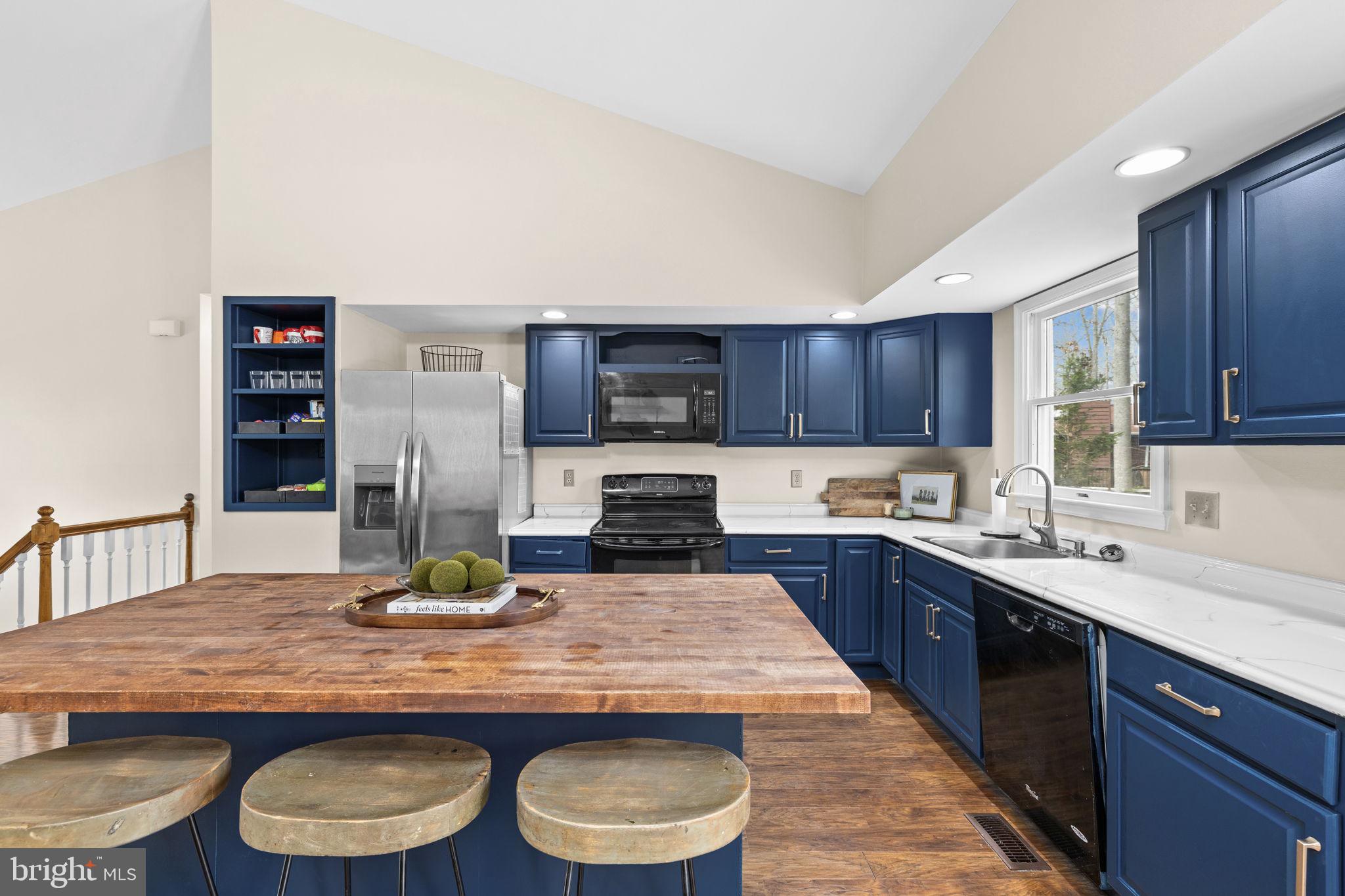 200 Wilderness Lane Locust Grove, VA 22508 - Photo 16 of 67 Modern kitchen with bold blue accents.