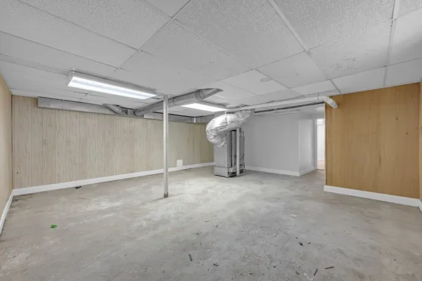 a utility room with garage