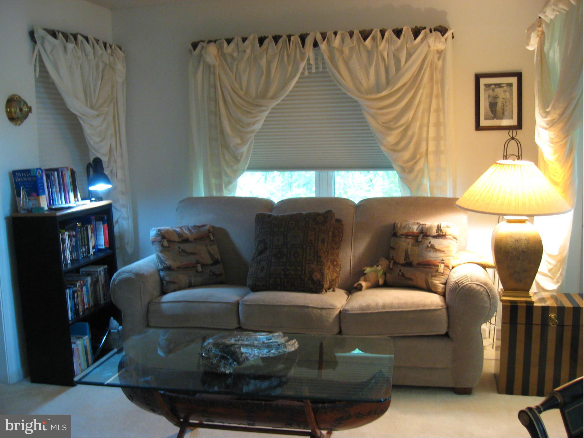 1236 Back Creek Loop, Unit 1236 Solomons, MD 20688 - Photo 10 of 24 a living room with furniture and a lamp