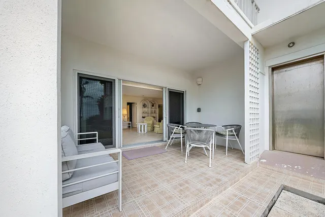 a dining room with furniture
