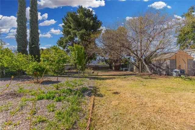 a view of a flower in front of a house