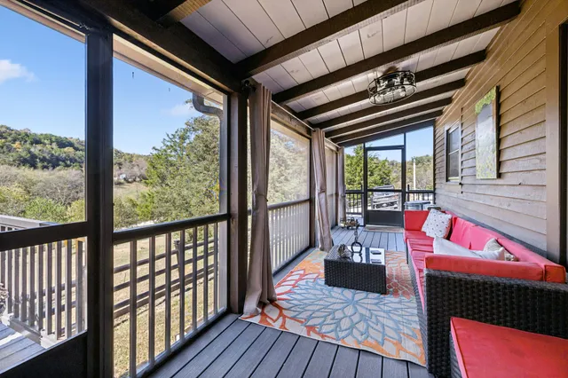 a view of a city with mountains in the background