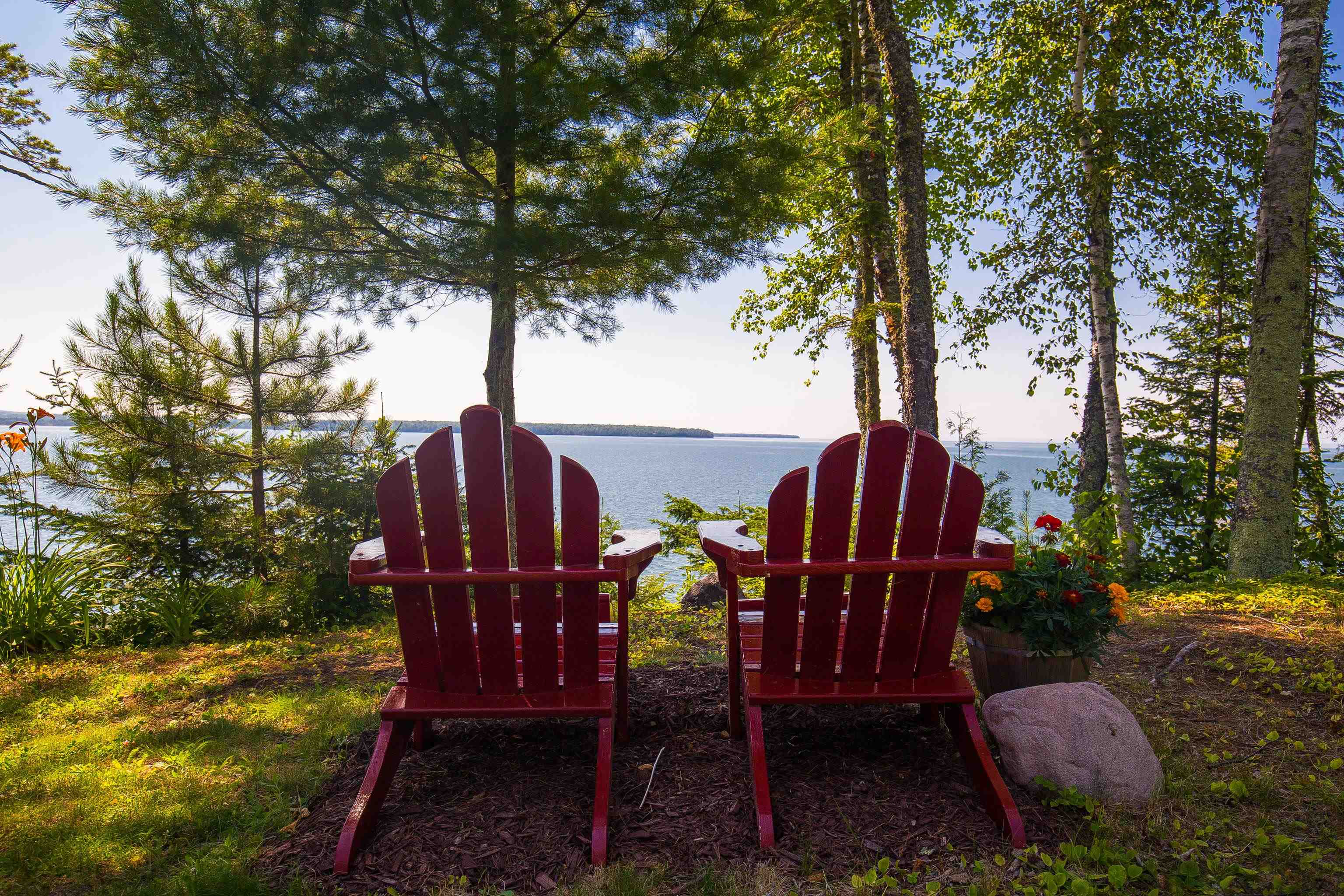 89405 Jack Pine Road Cornucopia, WI 54827 - Photo 20 of 60 View of yard featuring a water view