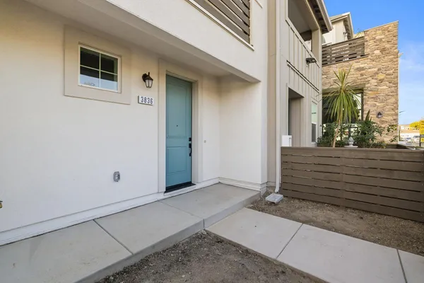 a view of a house with a door