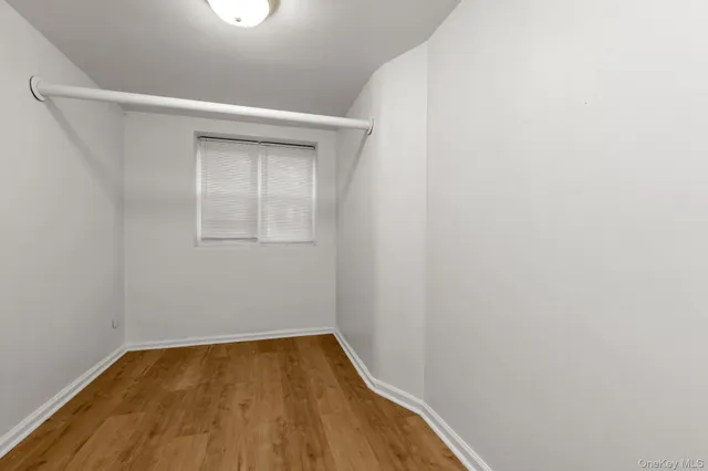 a view of small space with empty racks