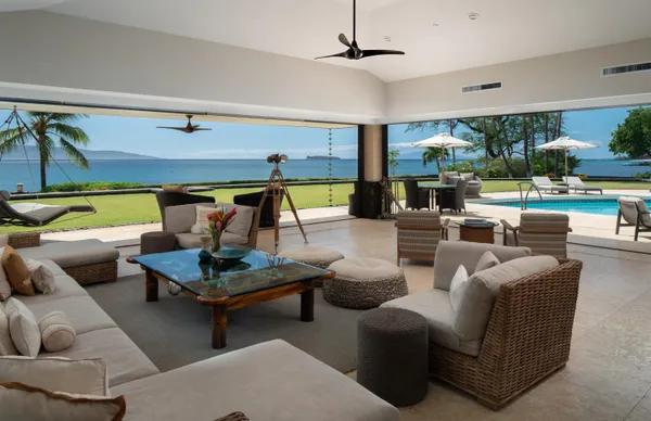 an aerial view of a house having outdoor space