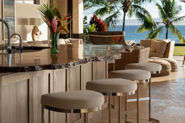 a view of outdoor space with seating area