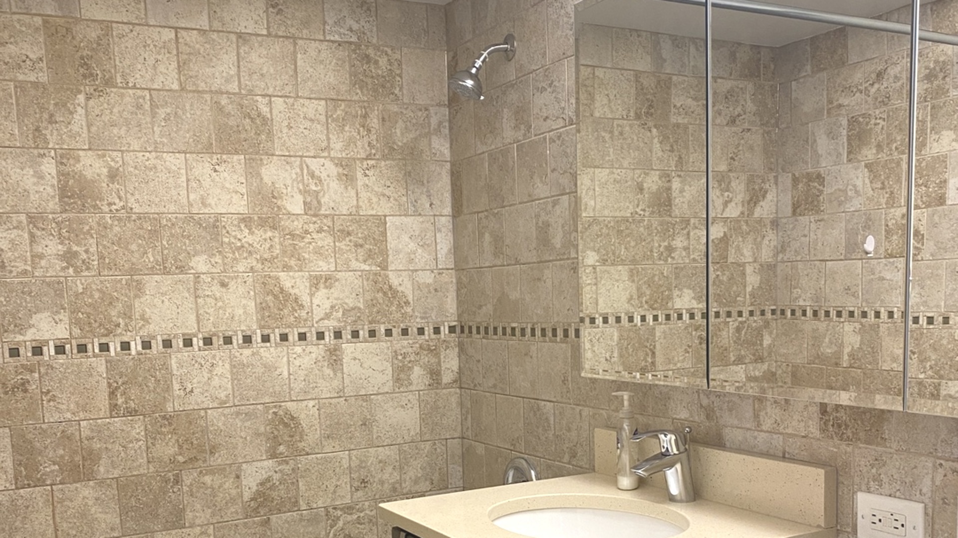 1567 Ridge Avenue, Unit 803 Evanston, IL 60201 - Photo 7 of 9 a bathroom with a shower and toilet