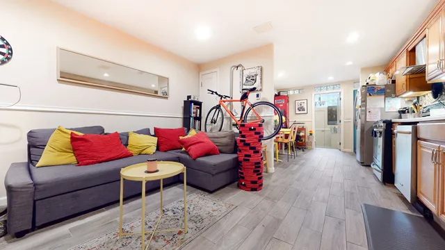 a view of house with patio outdoor seating