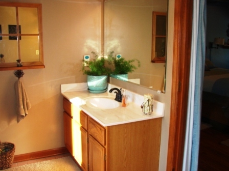 131 London Ridge Road Boones Mill, VA 24065 - Photo 20 of 37 a bathroom with a sink and a mirror