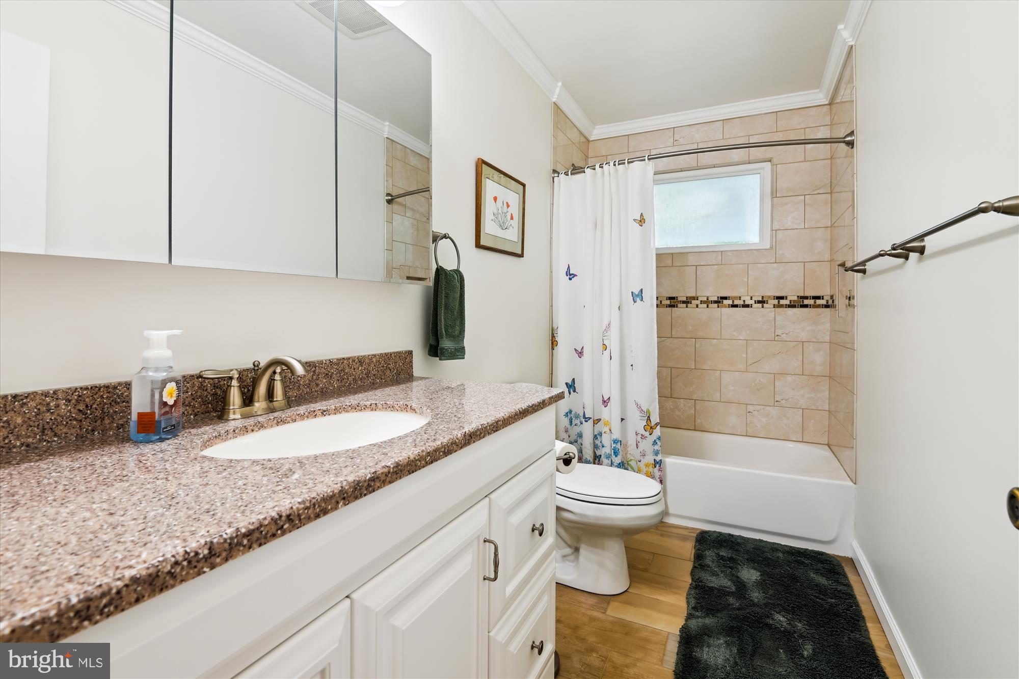 477 Rita Drive Odenton, MD 21113 - Photo 21 of 55 Renovated Bath w/Granite Vanity & Tiled Tub/Shower