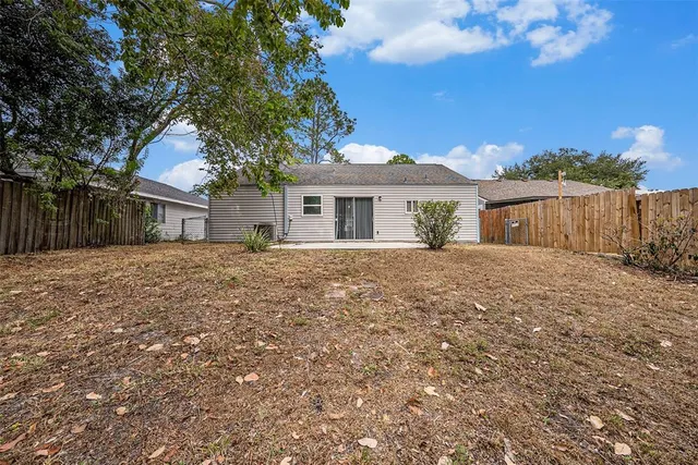 a backyard of a house