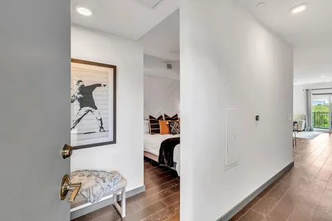 wooden floor view with staircase