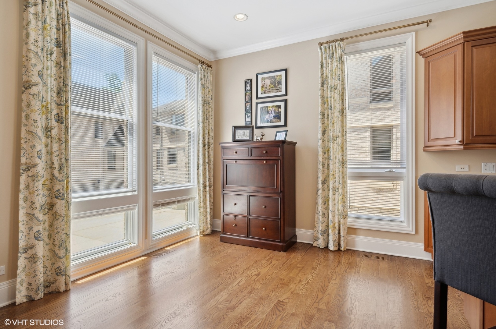 948 Green Bay Road Glencoe, IL 60022 - Photo 8 of 21 a view of an empty room with a window and wooden floor