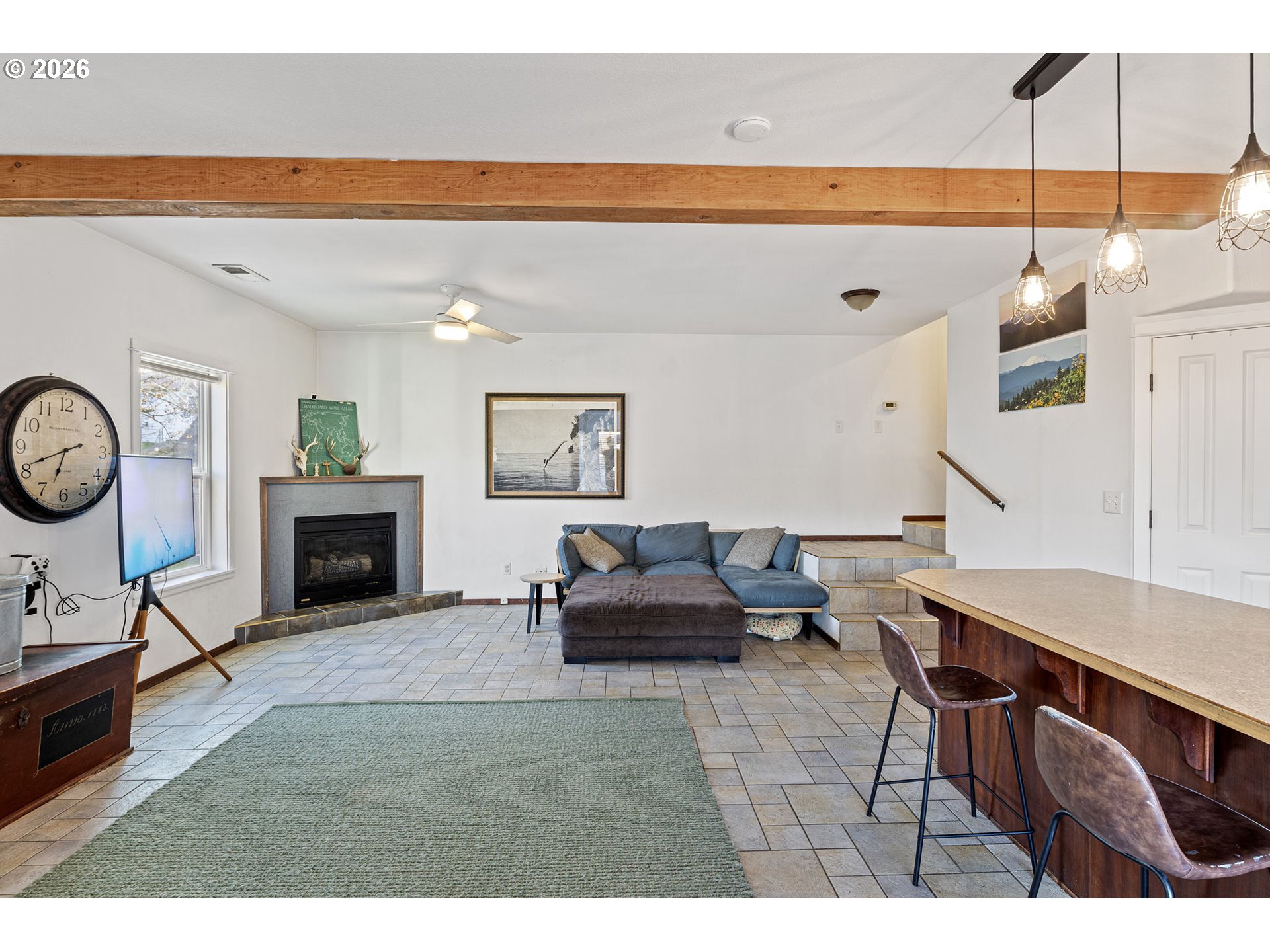 777 Oak Street Oakland, OR 97462 - Photo 9 of 45 a living room with furniture and a fireplace