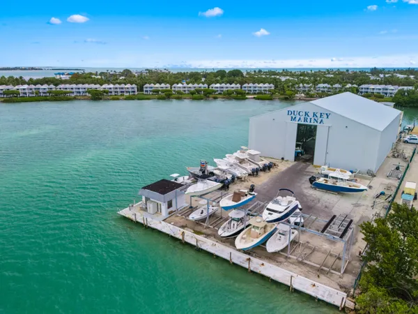 an aerial view of a house with big yard