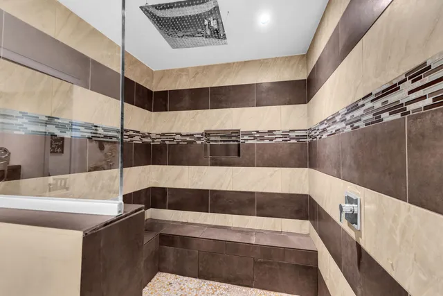 a view of a terrace with sitting area