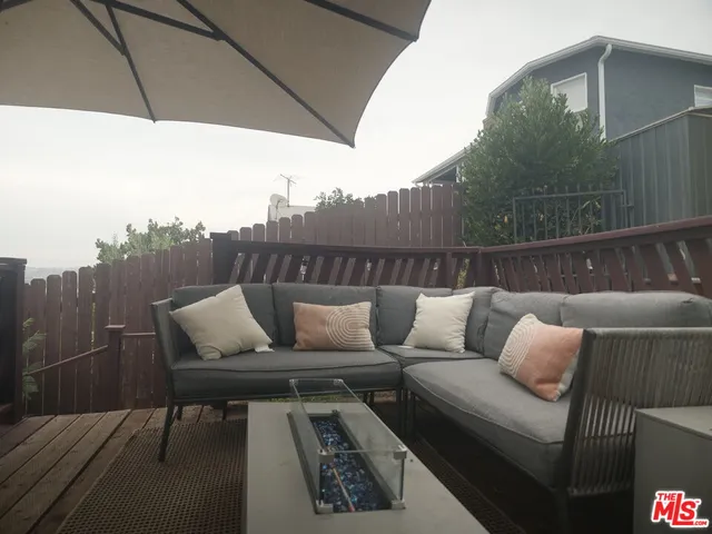 a view of a couches in the roof deck