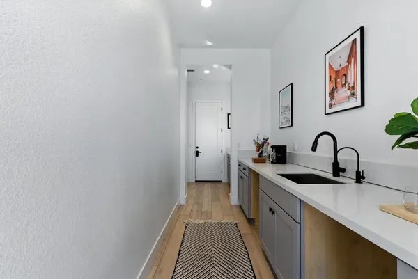 a bathroom with a shower and a toilet