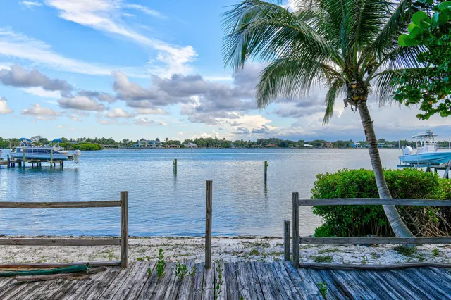 a view of a lake with outdoor space