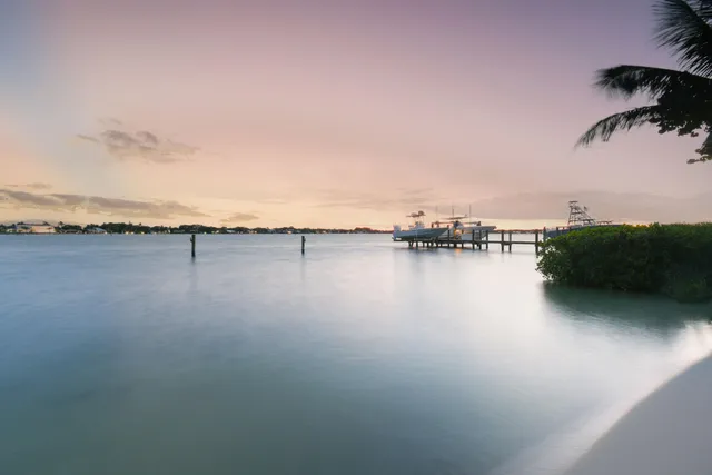 a view of an ocean with city