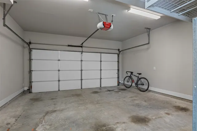 a view of a garage