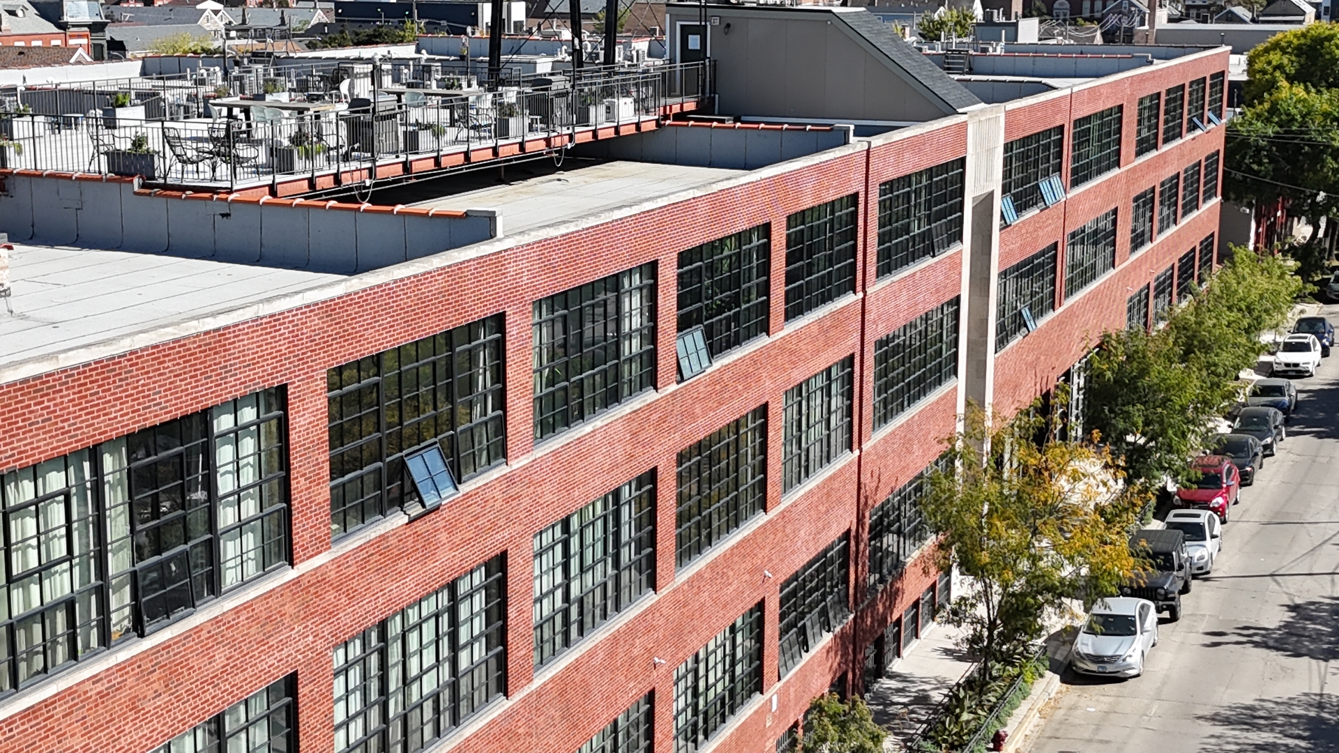 a view of building with an outdoor space