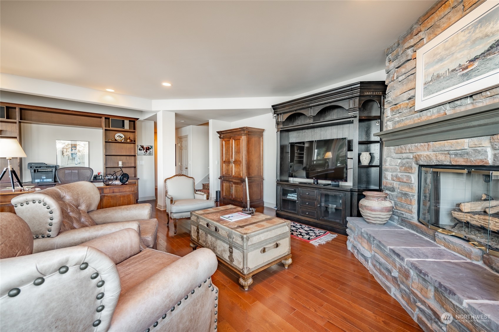 5436 Night Heron Drive Blaine, WA 98230 - Photo 24 of 40 a living room with furniture and a wooden floor
