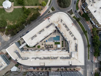an aerial view of a house having outdoor space