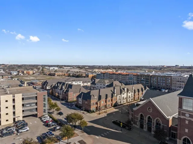 an aerial view of a city
