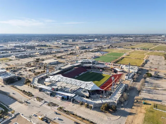 an aerial view of a city