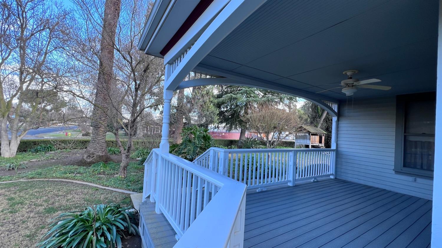 6375 Murphy Avenue Laton, CA 93242 - Photo 57 of 68 a view of a porch with wooden floor next to a yard