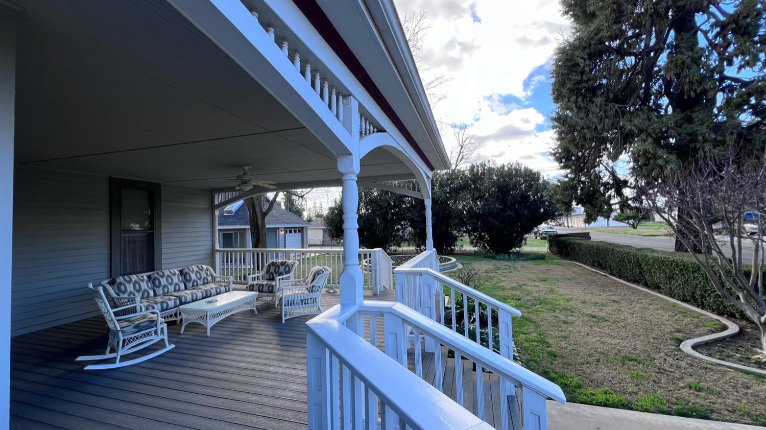 6375 Murphy Avenue Laton, CA 93242 - Photo 59 of 68 a view of deck with furniture and trees