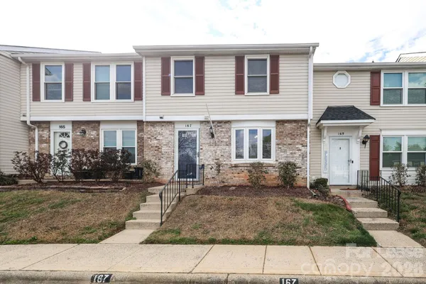 a front view of a house with entertaining space