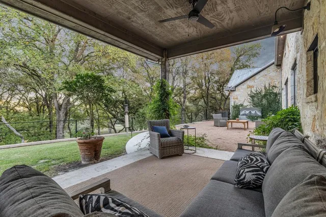 a view of a couches in the patio