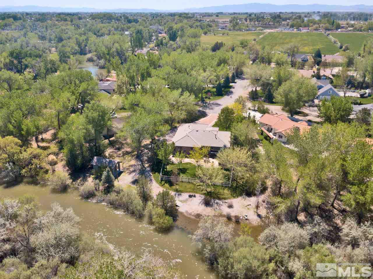 5610 Rivers Edge Drive Fallon, NV 89406 - Photo 25 of 25 an aerial view of town with residential houses with outdoor space and trees