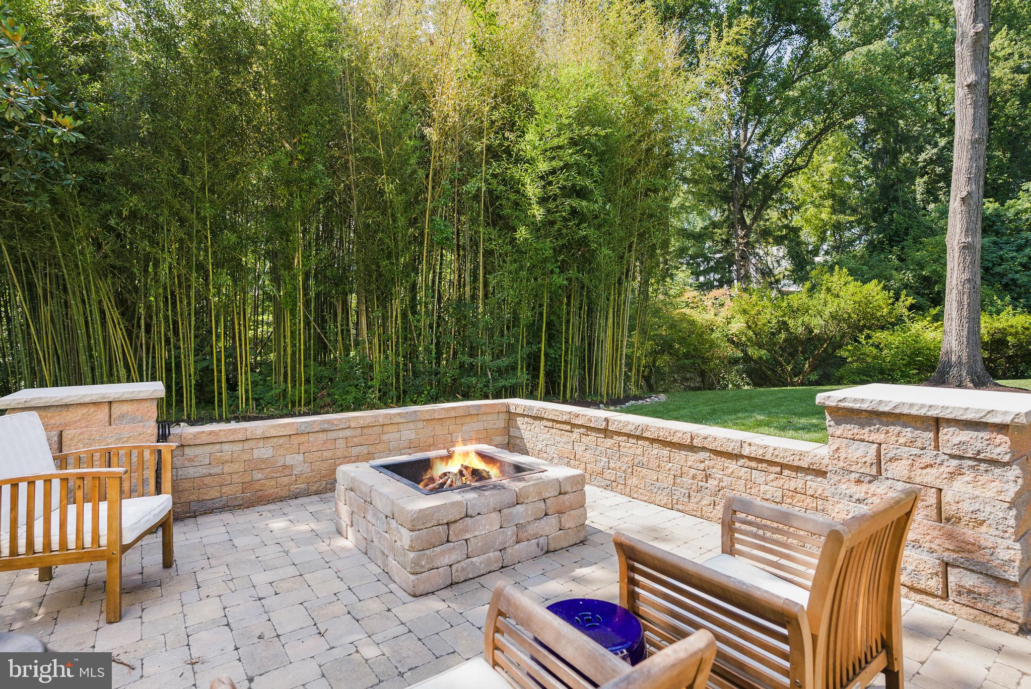 8436 Burning Tree Road Bethesda, MD 20817 - Photo 5 of 48 Paver patio with firepit