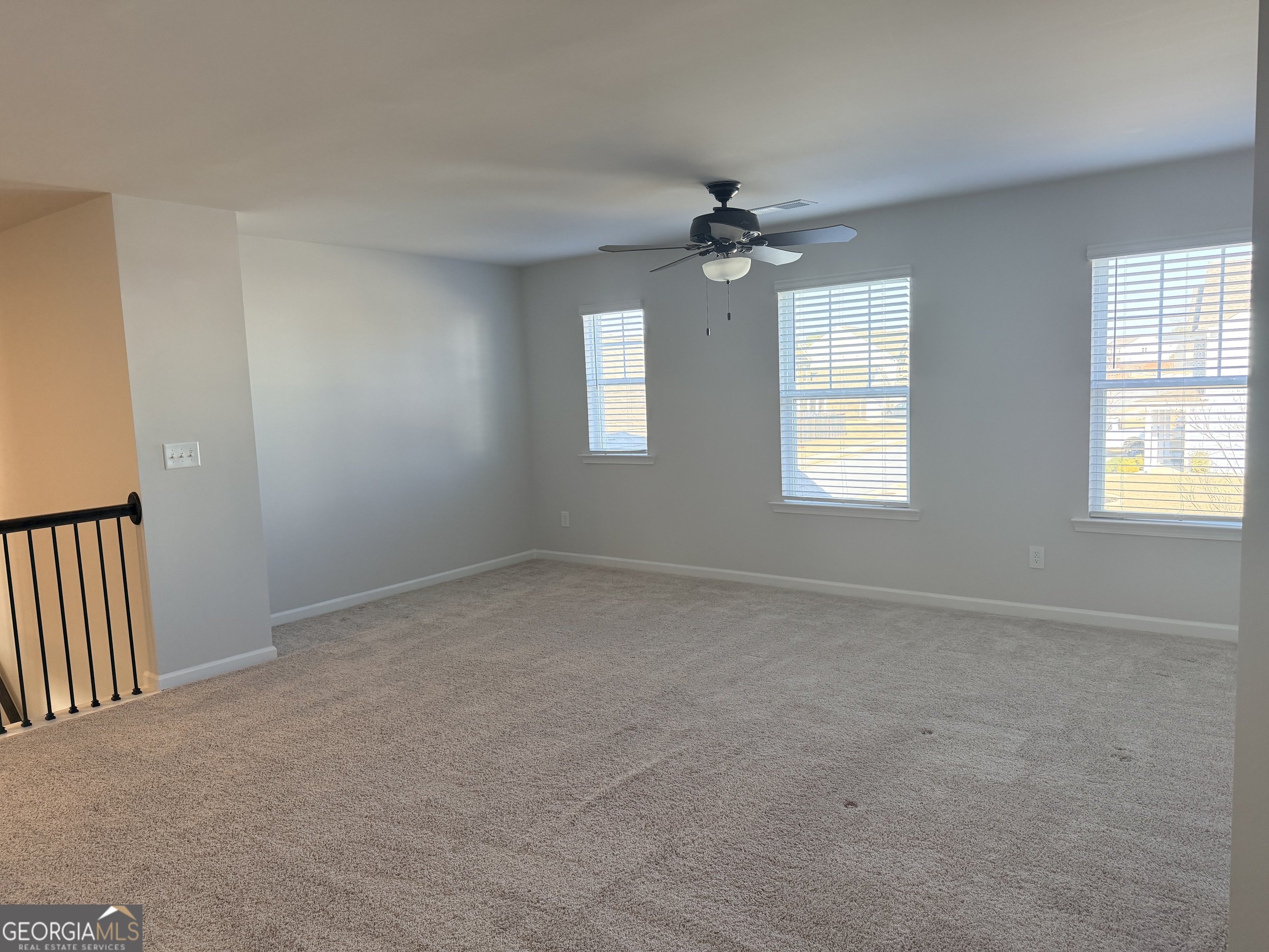 3283 Lowell Road Bethlehem, GA 30620 - Photo 25 of 31 an empty room with windows and ceiling fan view