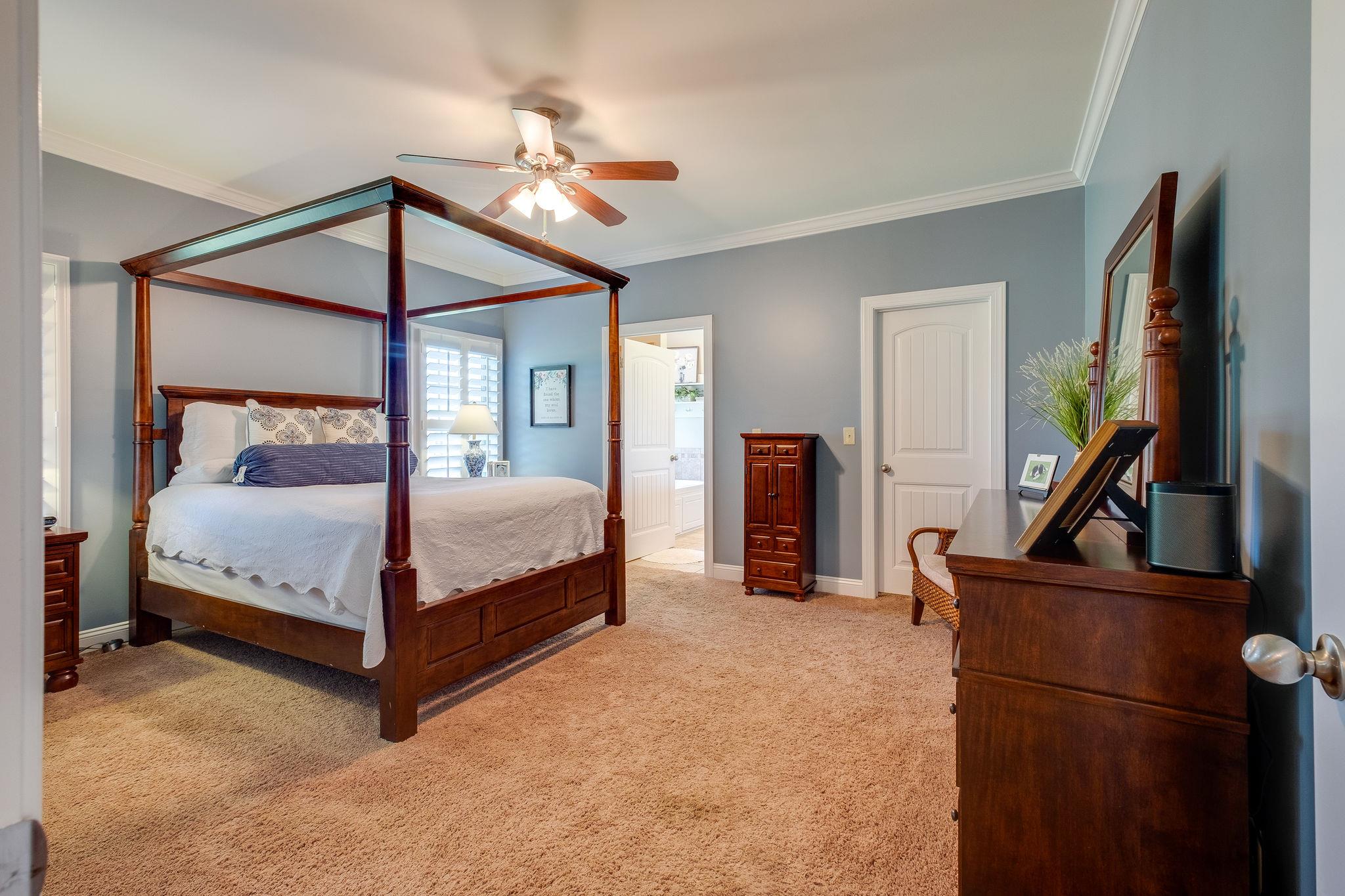 4110 Central Valley Road Murfreesboro, TN 37129 - Photo 11 of 30 Spacious master bedroom with en suite master bath. First floor features 9 foot ceilings.