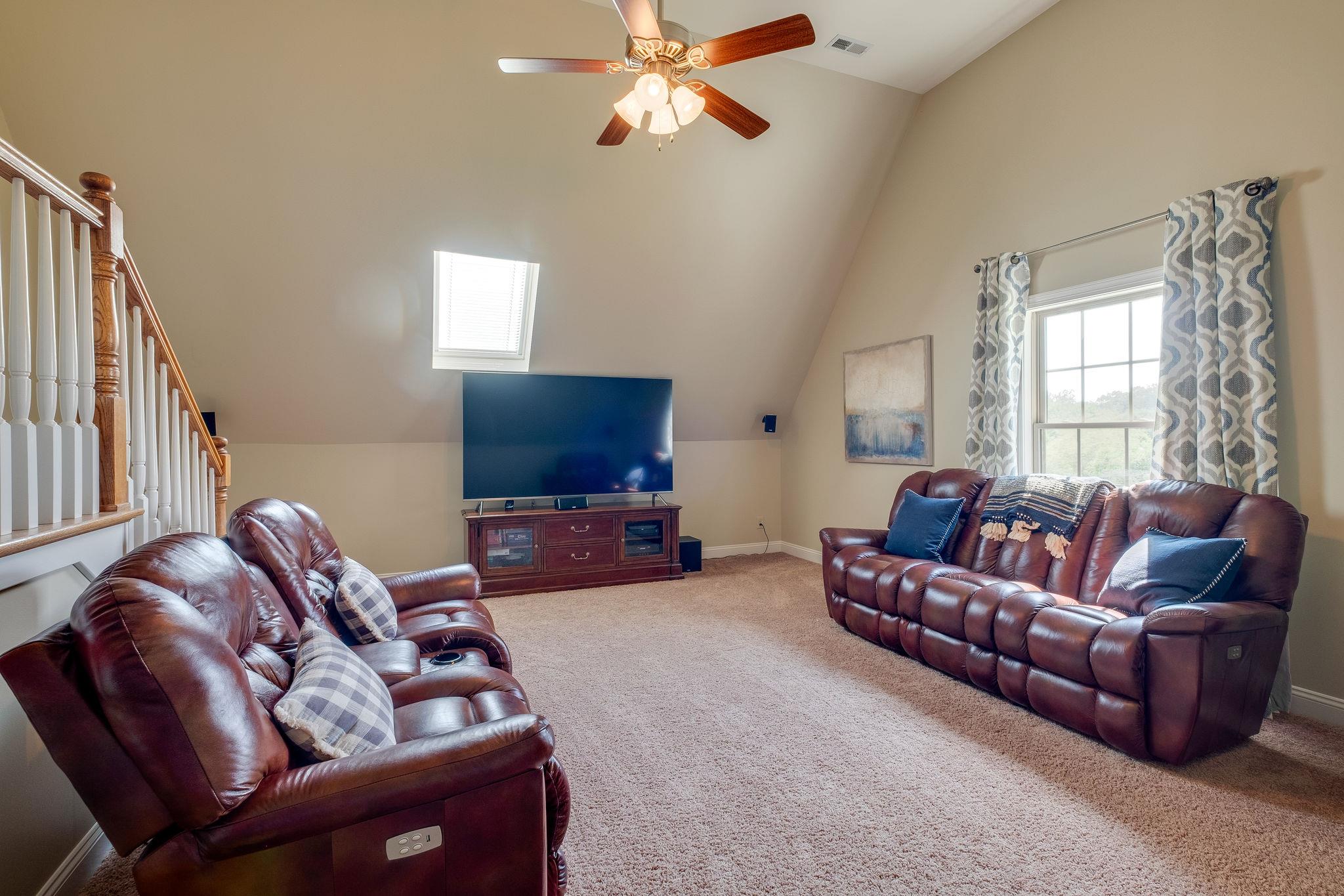 4110 Central Valley Road Murfreesboro, TN 37129 - Photo 21 of 30 Large, vaulted bonus room with plenty of natural light from sky light and large window.